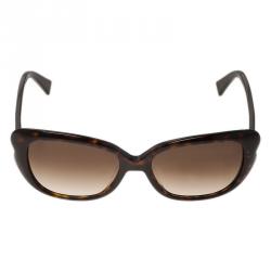 Pre Owned نظارة شمسية فالنتينو V644S بيضاوية عين القطة بني