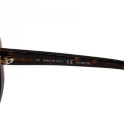 Pre Owned نظارة شمسية فالنتينو V644S بيضاوية عين القطة بني