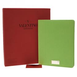 Pre Owned Valentino Green Leather iPad Case