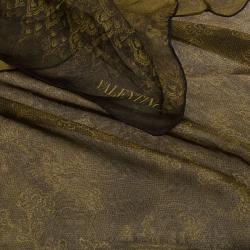 مملوكة مسبقًا وشاح فالنتينو حرير أخضر منقوش