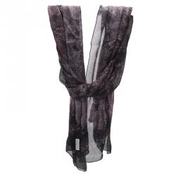 مملوكة مسبقًا Valentino Two Tone Floral Print Silk Stole