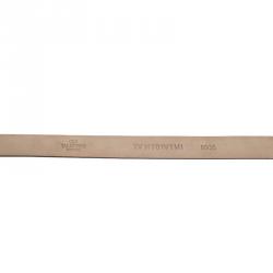 Pre Owned Valentino Maroon Leather Phoenix Buckle Belt 90 CM