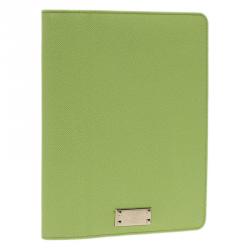 Pre Owned Valentino Green Leather iPad Case
