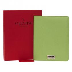 Pre Owned Valentino Green Leather iPad Case