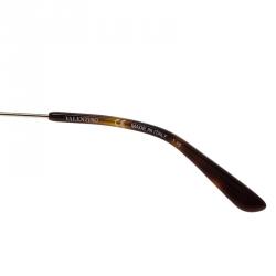 Pre Owned نظارة شمسية فالنتينو أفياتور V122S بنى وفضى