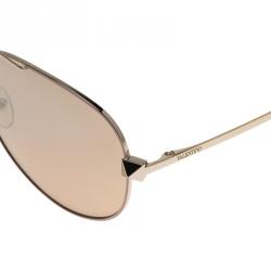 Pre Owned نظارة شمسية فالنتينو أفياتور V117S روكستد ذهبى وردى وترتواز