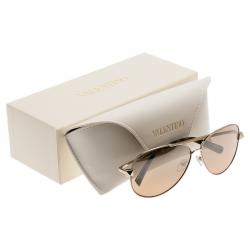 Pre Owned نظارة شمسية فالنتينو أفياتور V117S روكستد ذهبى وردى وترتواز