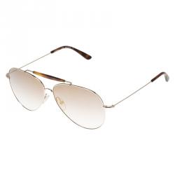 مملوكة مسبقًا Valentino Silver and Tortoise V120S Aviator Sunglasses