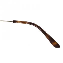 مملوكة مسبقًا Valentino Silver and Tortoise V120S Aviator Sunglasses