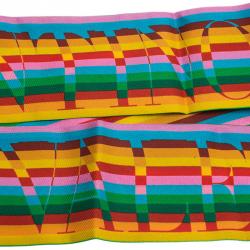 Pre Owned وشاح فالنيتنو للرقبة حرير مونوغرامي مطبع متعدد الألوان