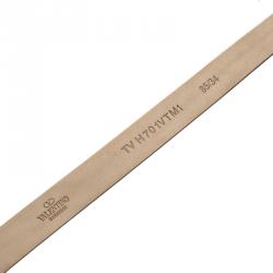 Pre Owned حزام فالنتينو بأبزيم بحلية ثعبان جلد أحمر 85 سم