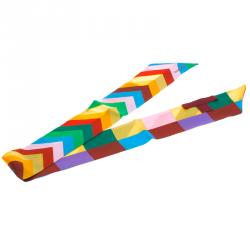 مملوكة مسبقًا Valentino Multicolor Chevron Printed Silk Bandeau