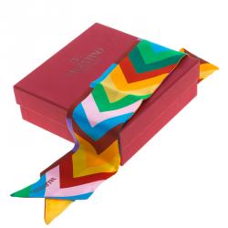 مملوكة مسبقًا Valentino Multicolor Chevron Printed Silk Bandeau