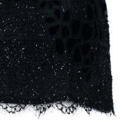 Pre Owned Valentino Black Beaded Top M