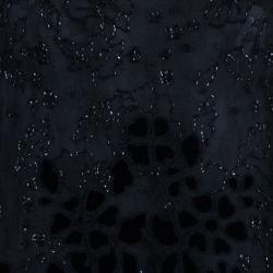 Pre Owned Valentino Black Beaded Top M