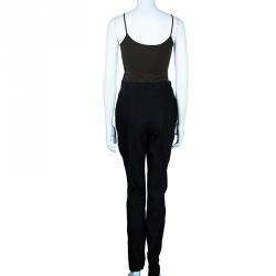 Pre Owned Valentino Black Satin Tailored Trousers M