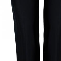 Pre Owned Valentino Black Satin Tailored Trousers M