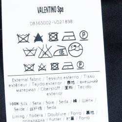 Pre Owned Valentino Black Satin Tailored Trousers M