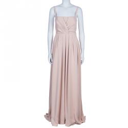 Pre Owned Valentino Nude Evening Gown M