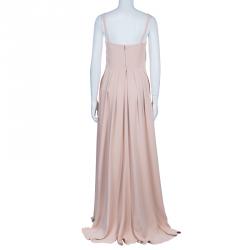 Pre Owned Valentino Nude Evening Gown M