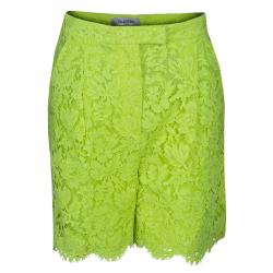 Valentino Yellow Lace Shorts S