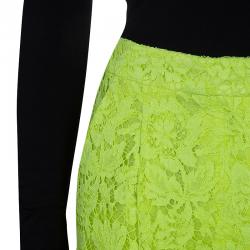 Valentino Yellow Lace Shorts S