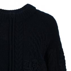 Pre Owned Valentino Black Embroidered Cardigan L