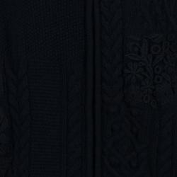 Pre Owned Valentino Black Embroidered Cardigan L