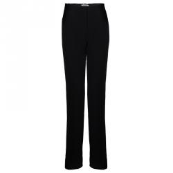 Pre Owned Valentino Black Straight Fit Trousers M