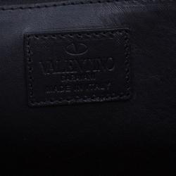 Valentino Black Leather Gryphon Zodiac Tote