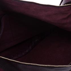 Pre Owned Valentino Burgundy Leather C Rockee Studded Fringe Hobo Bag