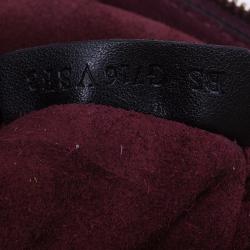 Pre Owned Valentino Burgundy Leather C Rockee Studded Fringe Hobo Bag