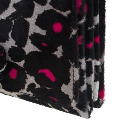 Pre Owned Valentino Pink Leopard Print Pony Hair Rockstud Va Va Voom Shoulder Bag