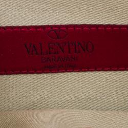 Pre Owned Valentino Pink Leopard Print Pony Hair Rockstud Va Va Voom Shoulder Bag