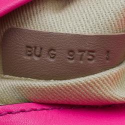 Pre Owned Valentino Pink Leopard Print Pony Hair Rockstud Va Va Voom Shoulder Bag