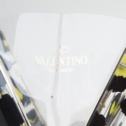 Valentino Leopard Print Plexiglass Chain  Clutch 