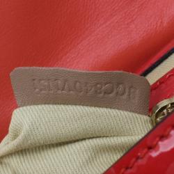 مملوكة مسبقًا Valentino Red/Beige Patent Leather Aphrodite Bow Clutch