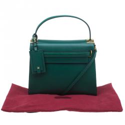 Pre Owned Valentino Green Leather My Rockstud Single Handle Satchel