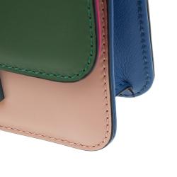 Pre Owned Valentino Multicolor Leather Mini Rockstud Lock Flap Crossbody Bag