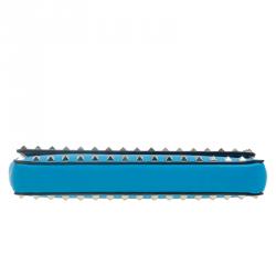 Pre Owned Valentino Blue Leather Rockstud Bangle Clutch