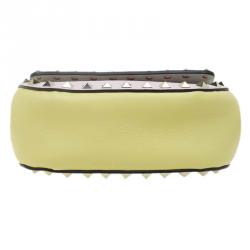 Pre Owned Valentino Tri Color Leather Rockstud Saddle Crossbody Bag