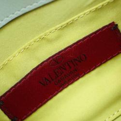 Pre Owned Valentino Tri Color Leather Rockstud Saddle Crossbody Bag