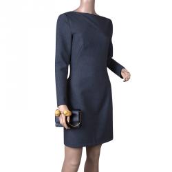 Pre Owned Valentino Black Leather Wristlet Bracelet Clutch