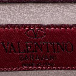 Pre Owned Valentino Multicolor Crystal Embellished Leather Small Glam Lock Flap Bag