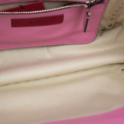 Pre Owned Valentino Pink Leather Mini Rockstud Tote