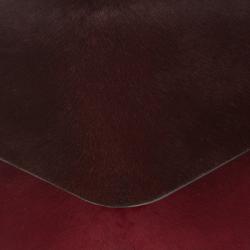 Pre Owned Valentino Red Two Tone Calf Hair Absolute Clutch