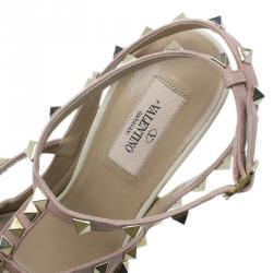 Valentino Ivory Leather Rockstud Sandals Size 39.5