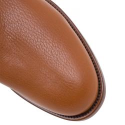 Pre Owned بوت للركبة فالنتينو رايدينغ إبز يم روكستد جلد بني مقاس 37.5