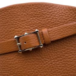 Pre Owned بوت للركبة فالنتينو رايدينغ إبزيم روكستد جلد بني مقاس 37.5