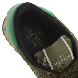 مملوكة مسبقًا حذاء رياضى فالنتينو دانتيل مكرمية برباط أخضر زيتونى مقاس 41